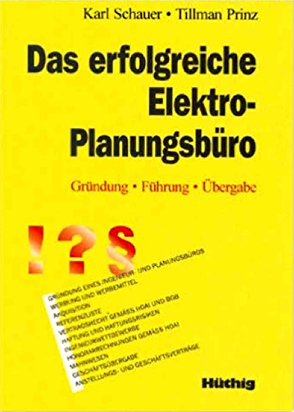 Planung elektrischer Anlagen Karl Schauer und Wolfgang Aicher